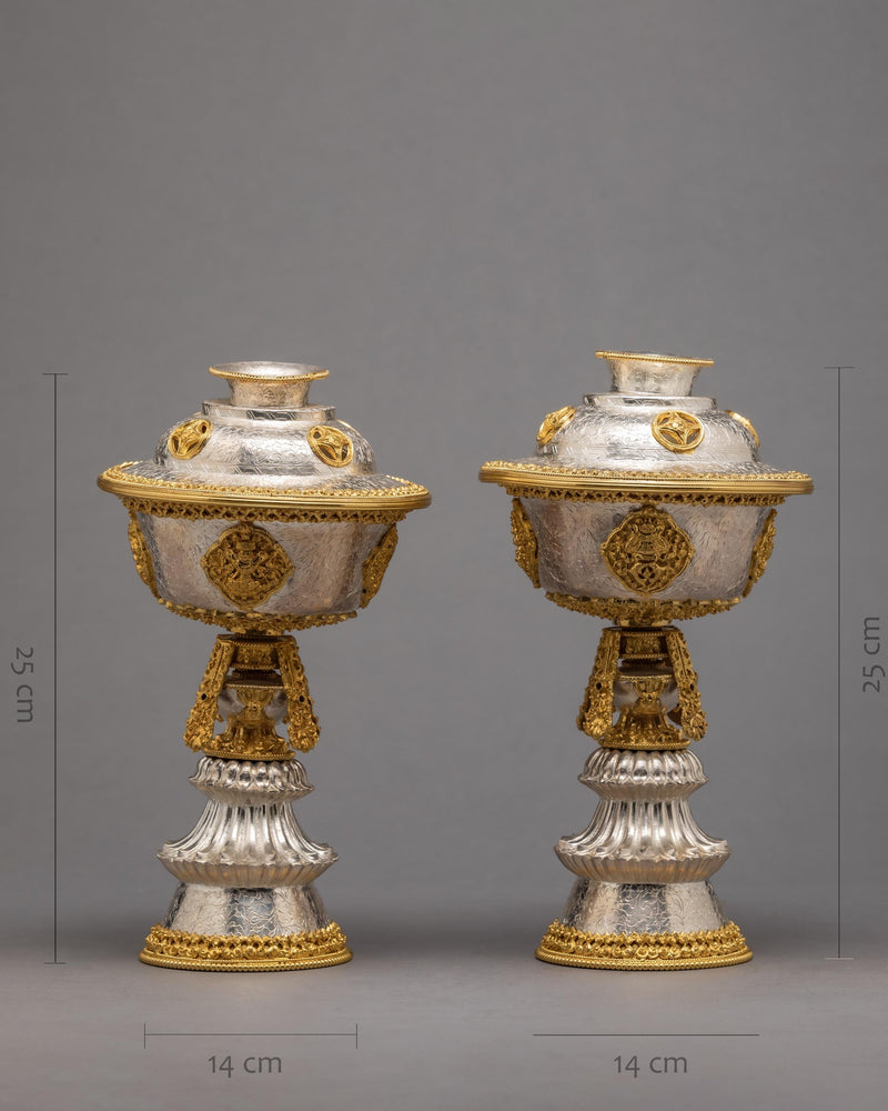 Offering Butter Lamp Set | Buddhist  Ritual Items