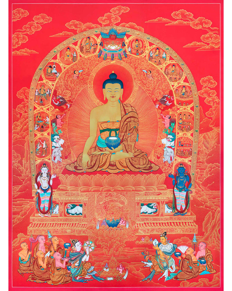 buddha thangka, Tibetan thangka painting,