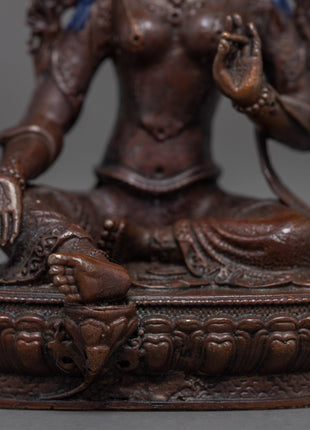 Green Tara Statue | Compassionate Deity | Buddhist Figurine
