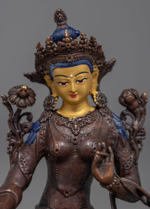 Green Tara Statue | Compassionate Deity | Buddhist Figurine