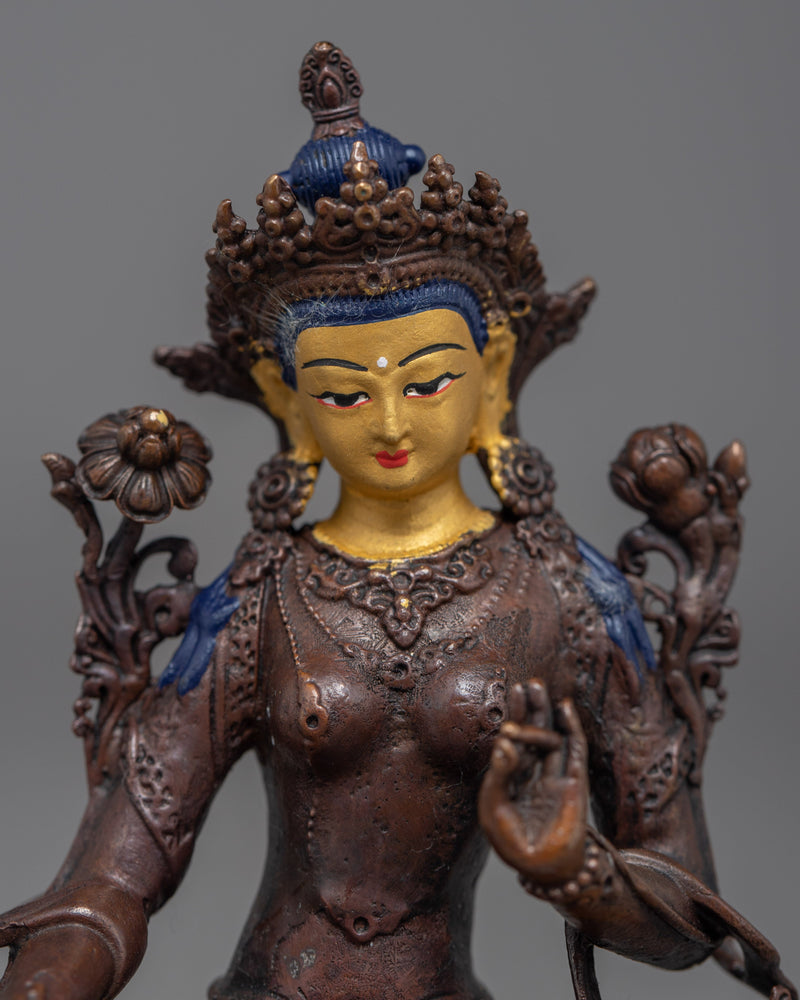 Green Tara Statue | Compassionate Deity | Buddhist Figurine