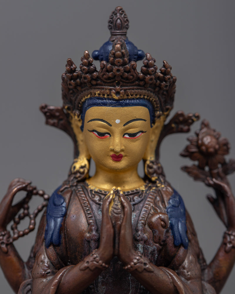 Four Armed Chenrezig Statue | Religious Artifacts | Buddhist Gifts