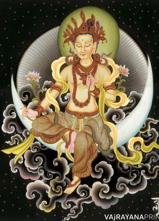 Chandra Dev Giclee Thangka Print