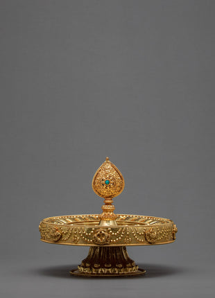 5 inches Mandala for Offering | Handcarved Buddhist Offering Set