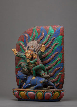 Yamantaka Wooden Statue | Small Statue for Home Decor | Arts and Crafts Nepal