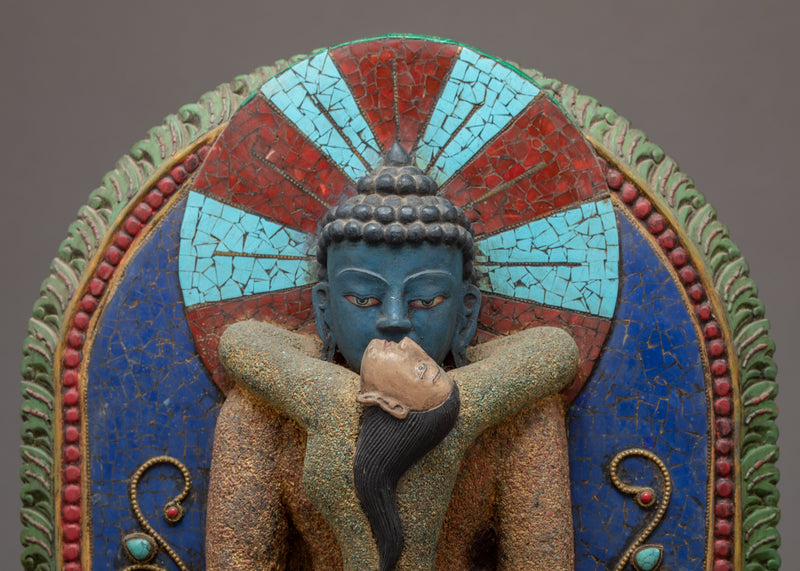 Wooden Samantabhadra with Consort | Indoor Statues Decor | Nepal Handicrafts
