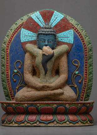 wooden statue samantabhadra