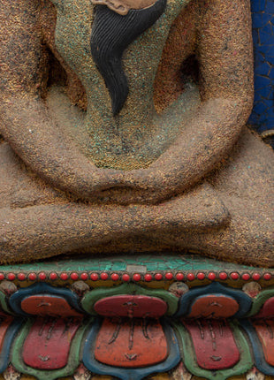 Wooden Samantabhadra with Consort | Indoor Statues Decor | Nepal Handicrafts
