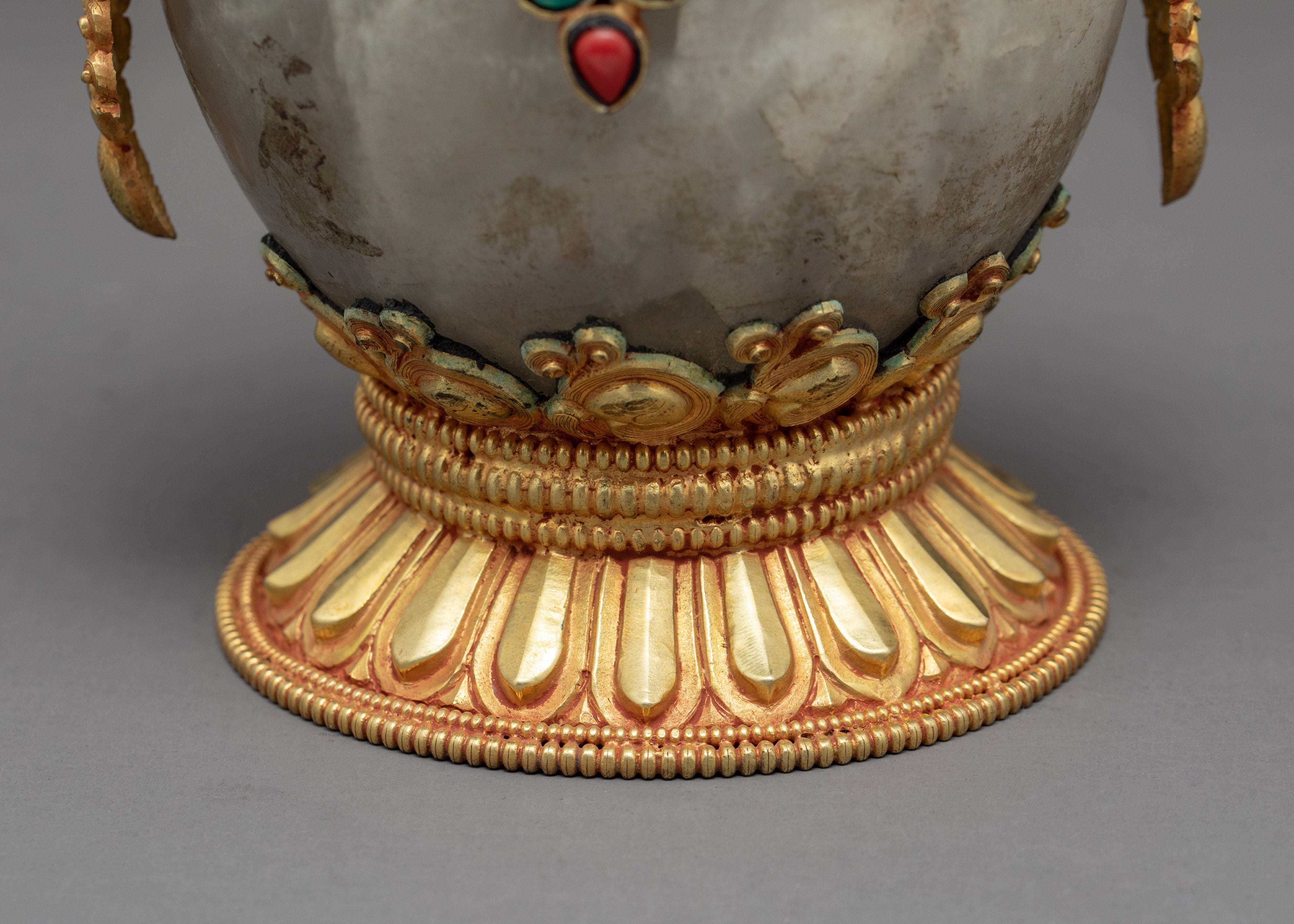 Crystal Bhumba Vase | Vintage Crystal Vase | Traditional Altar Offerings