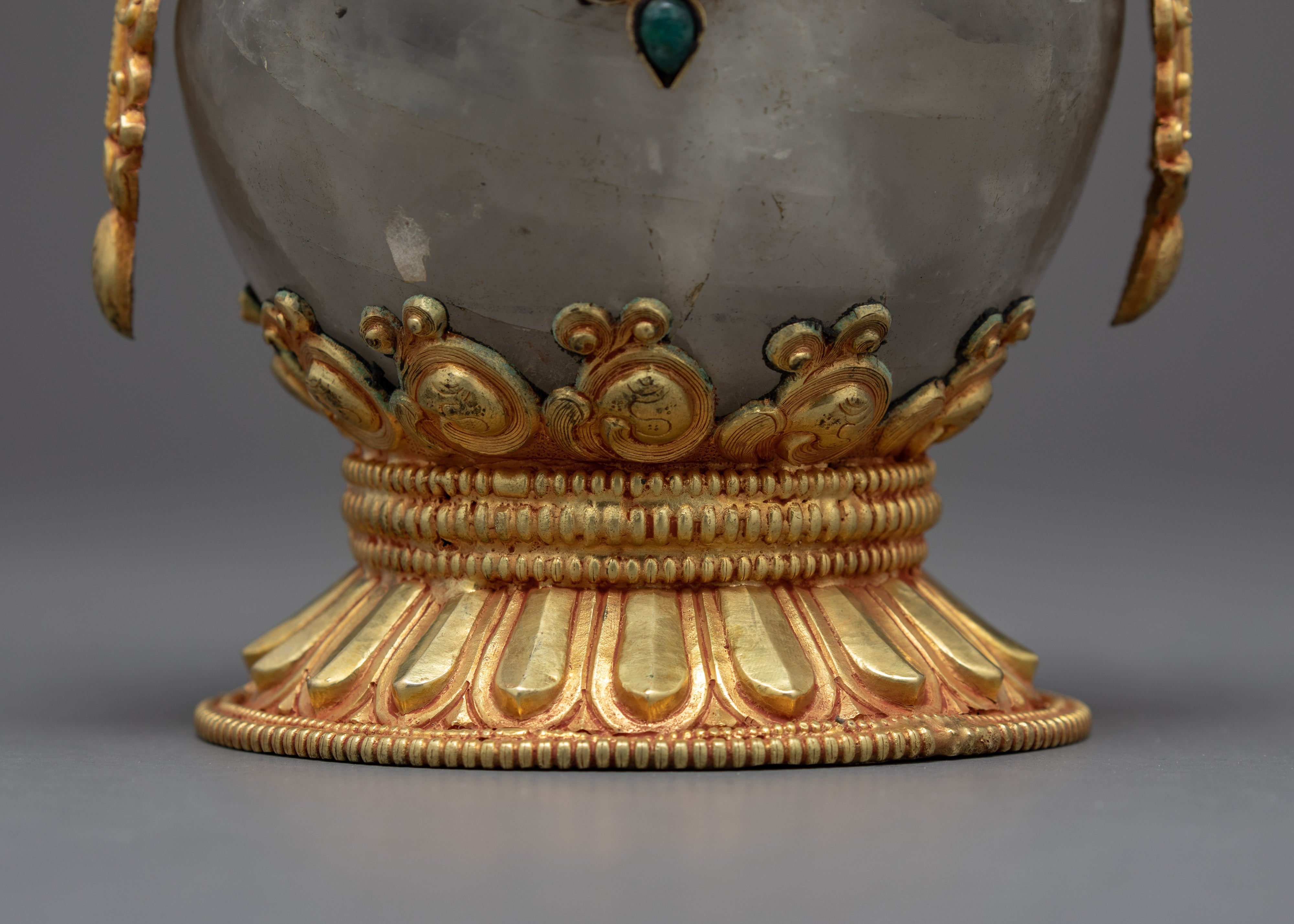 Crystal Bhumba Vase | Vintage Crystal Vase | Traditional Altar Offerings