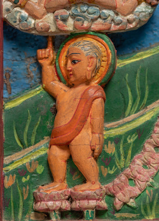 Buddha Life History Wall Panel for Home Decor | Handcrafted Himalayan Art With History