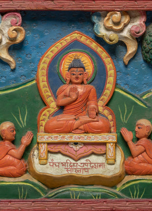 Buddha Life History Wall Panel for Home Decor | Handcrafted Himalayan Art With History
