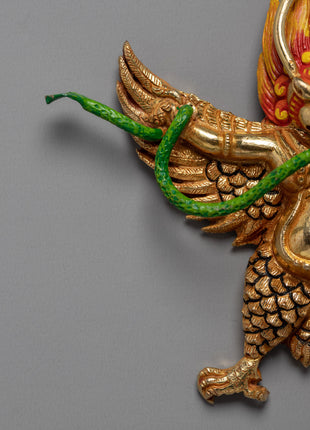 Garuda Statue | Handcarved Buddhist Art | Religious Home Decor
