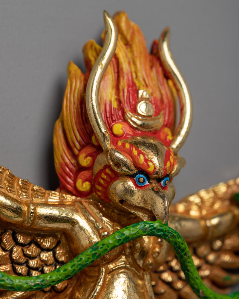 Garuda Statue | Handcarved Buddhist Art | Religious Home Decor