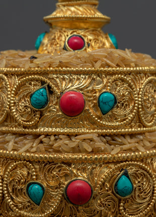 Ornate Gold Mandala | Buy Ritual Offering Set Online