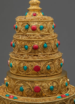 Ornate Gold Mandala | Buy Ritual Offering Set Online