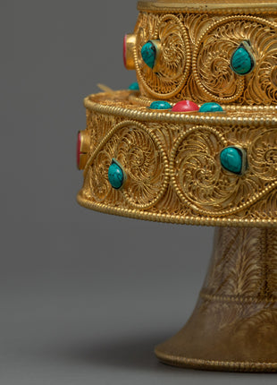 Ornate Gold Mandala | Buy Ritual Offering Set Online