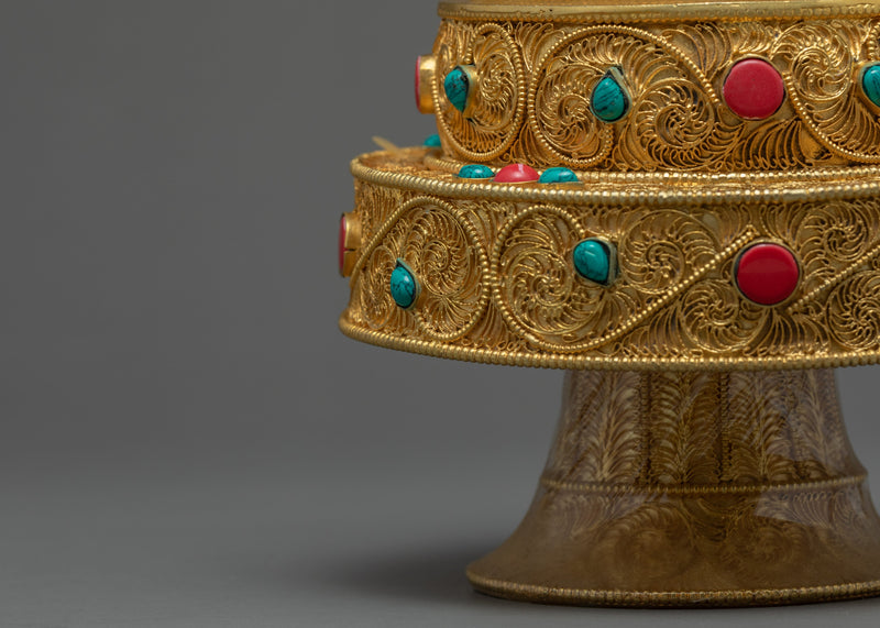 Ornate Gold Mandala | Buy Ritual Offering Set Online