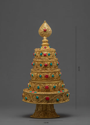 Ornate Gold Mandala | Buy Ritual Offering Set Online