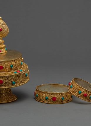 Ornate Gold Mandala | Buy Ritual Offering Set Online