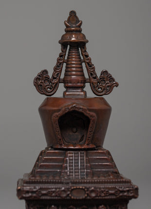 Tibetan Stupa | Handcrafted Chorten | Religious Home Decor