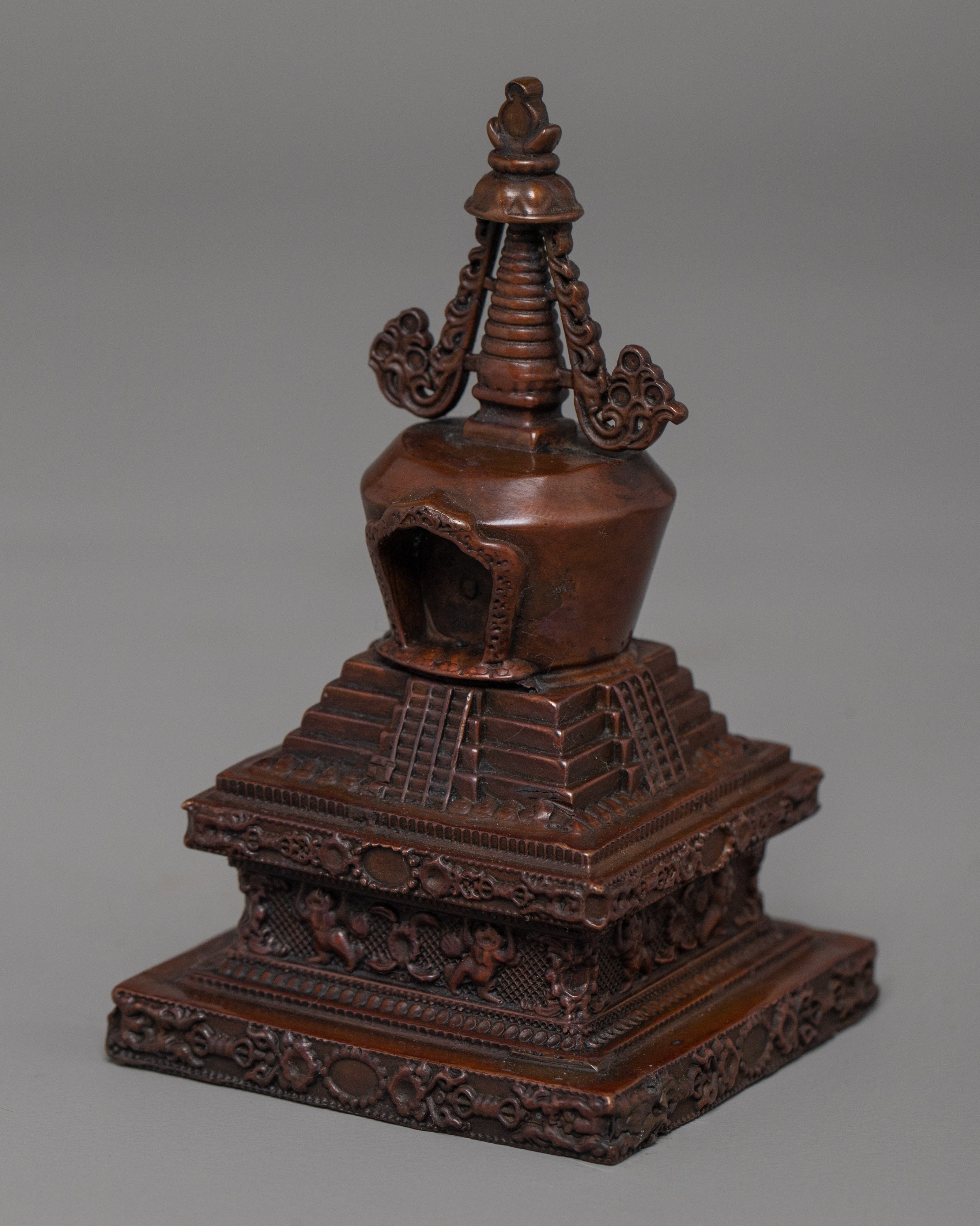 Tibetan Stupa | Handcrafted Chorten | Religious Home Decor