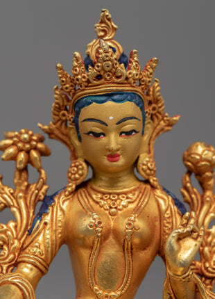 Green Tara Statue | Mother Drolma Sculpture | Buddhist Gifts