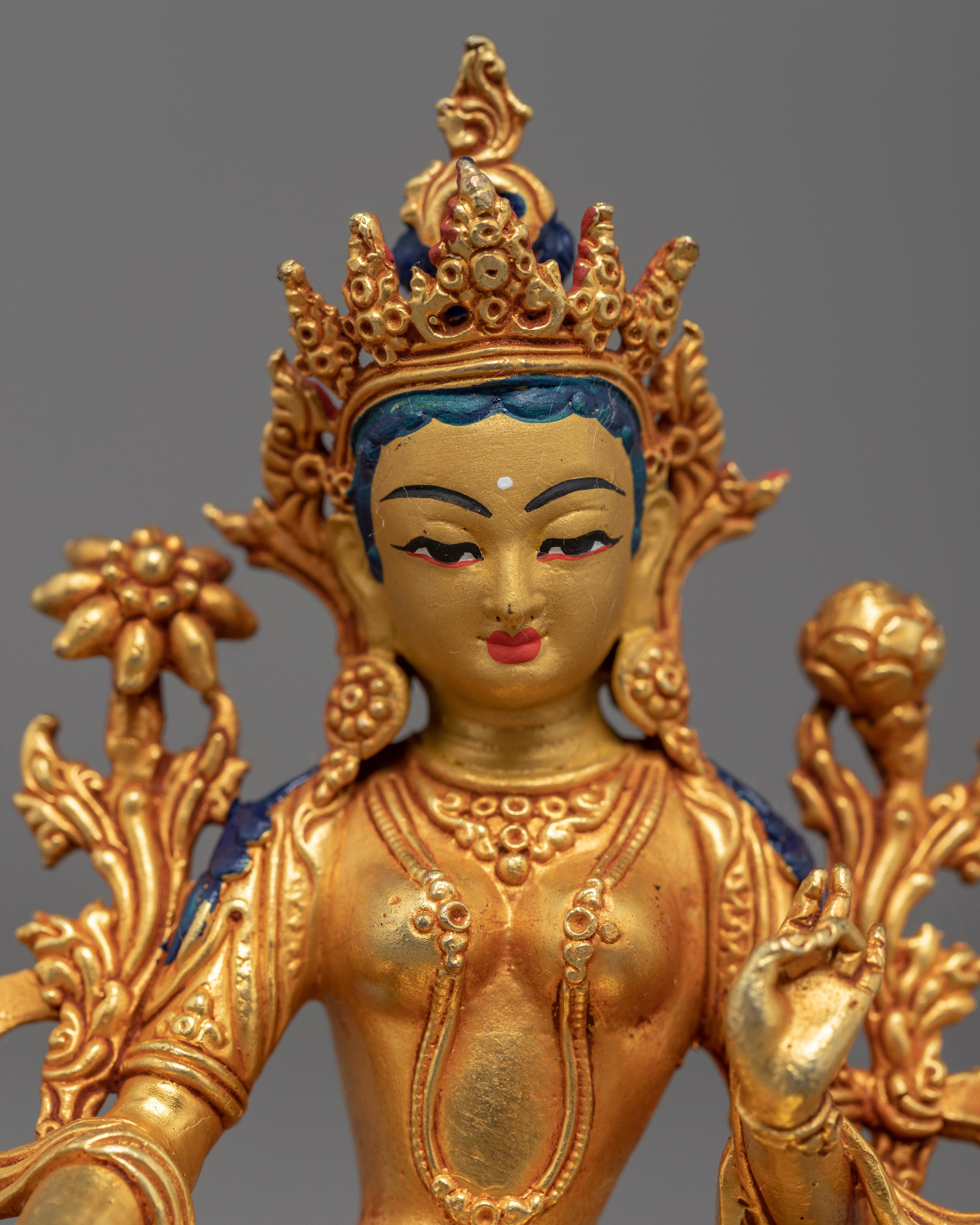 Green Tara Statue | Mother Drolma Sculpture | Buddhist Gifts