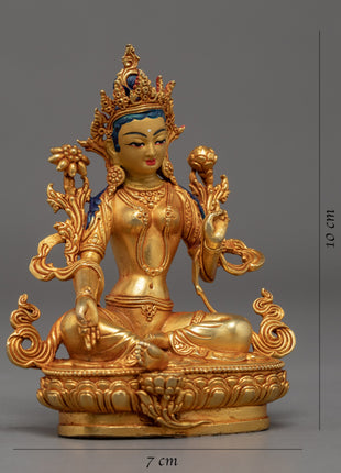 Green Tara Statue | Mother Drolma Sculpture | Buddhist Gifts