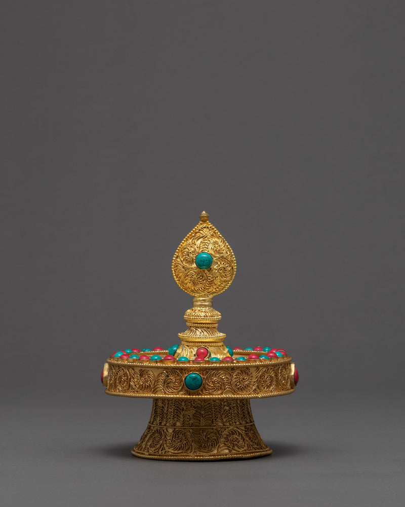 Exquisite Mandala Offering Set | Gold Plated Mandala | Buddhist Home Altar