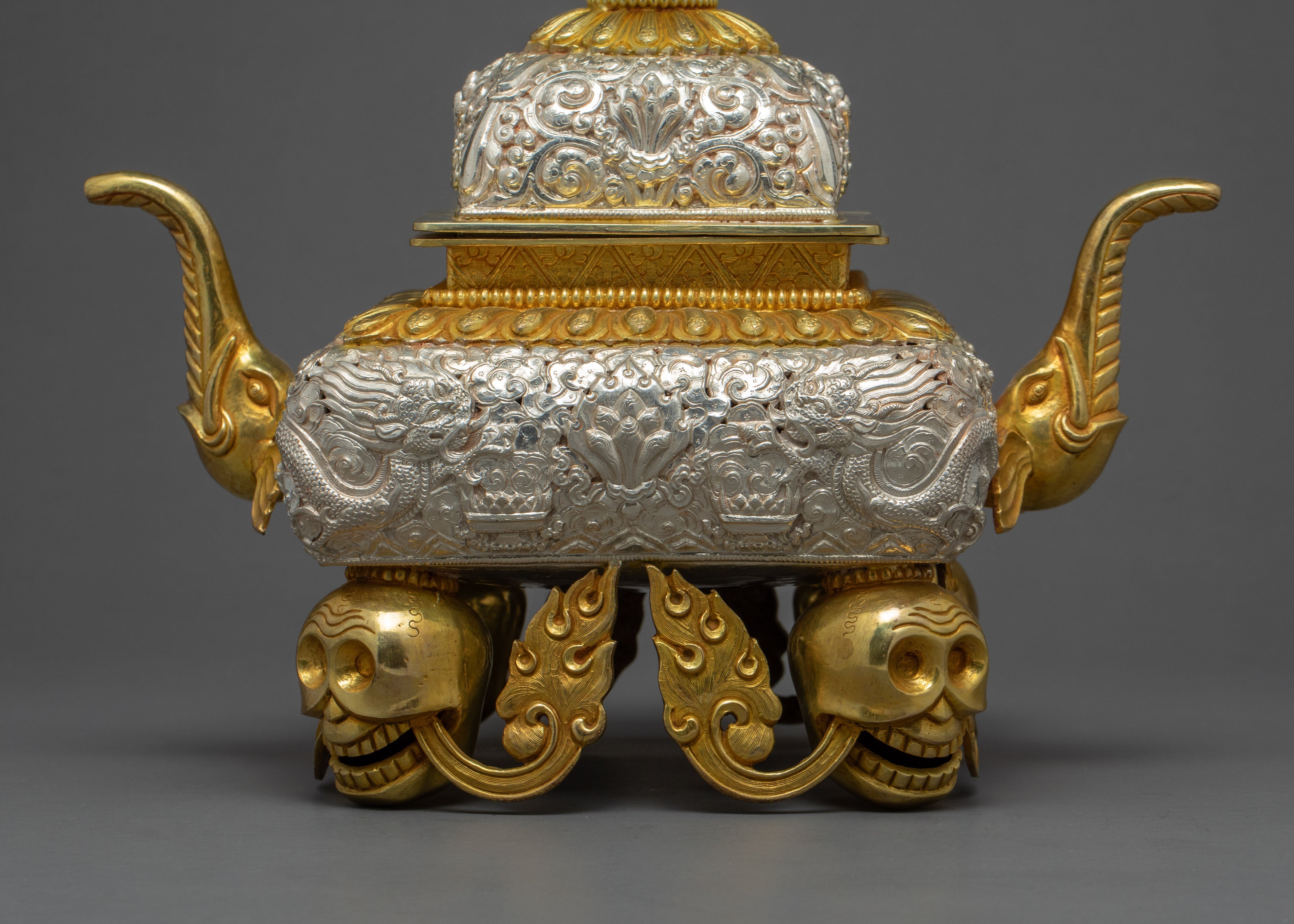 Traditional Incense Burner | Gold Plated Traditional Zen Room Decor | Ritual items