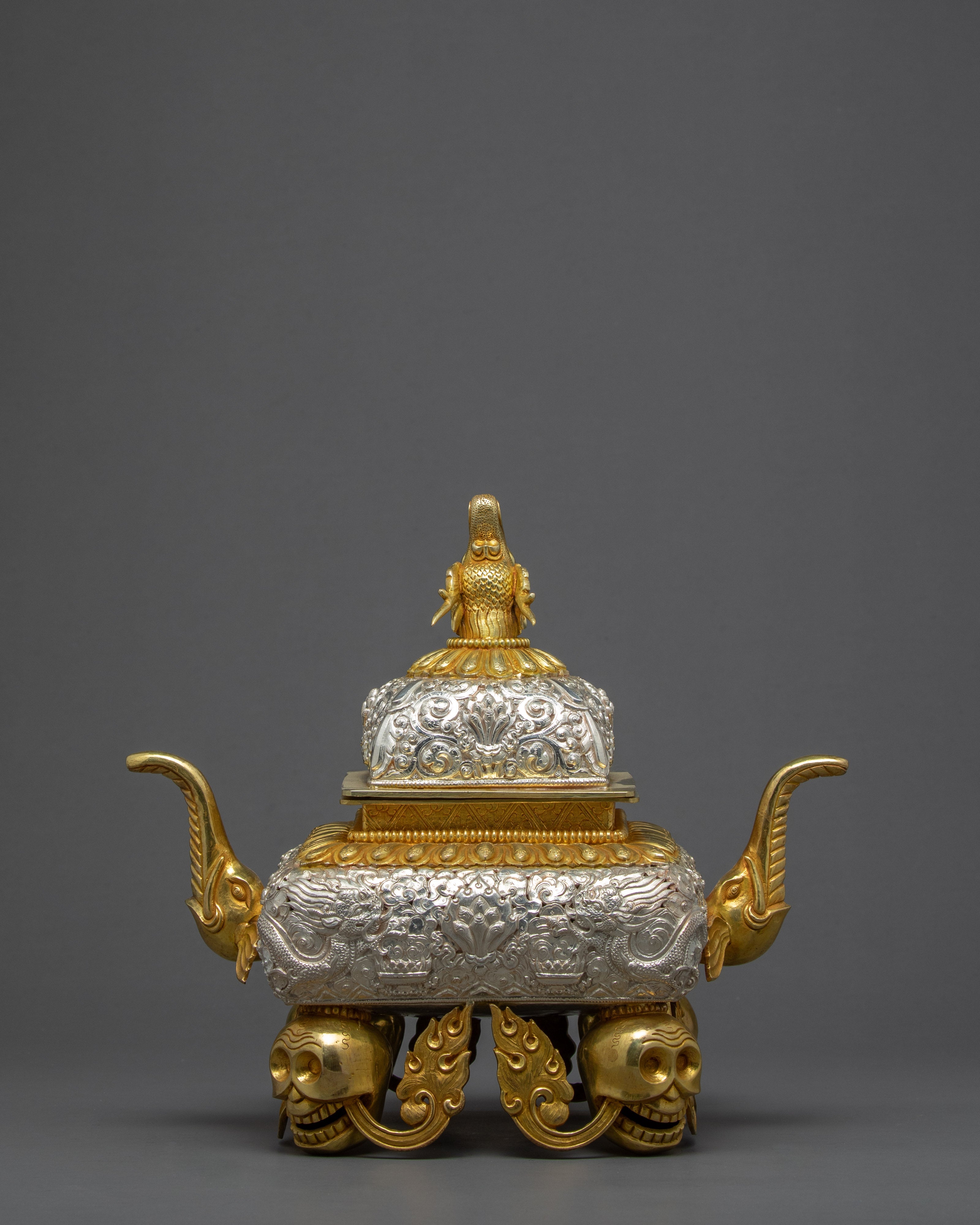 Traditional Incense Burner | Gold Plated Traditional Zen Room Decor | Ritual items