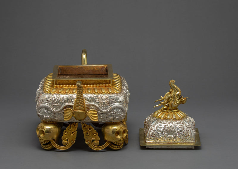 Traditional Incense Burner | Gold Plated Traditional Zen Room Decor | Ritual items