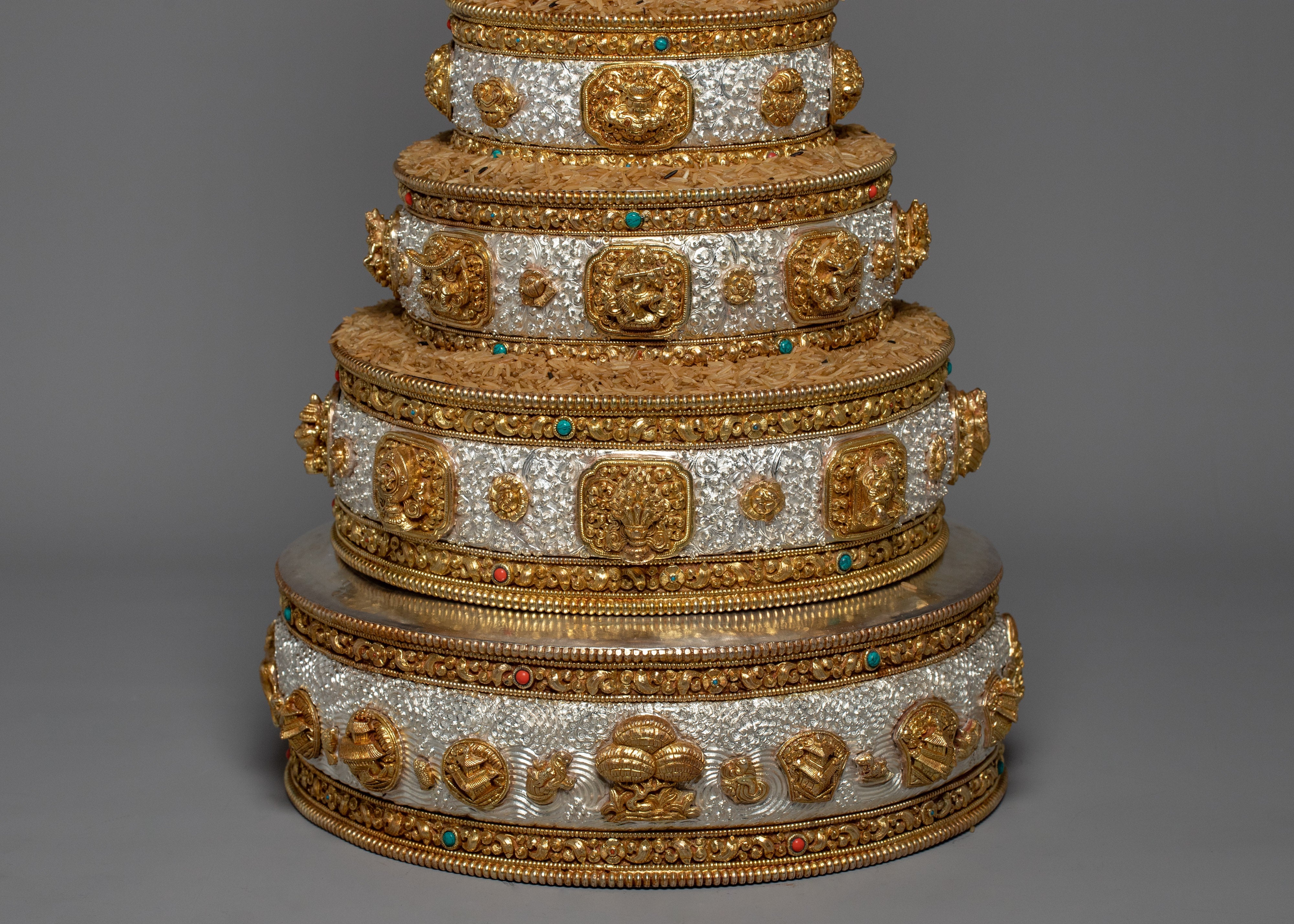 Mandala Offering Set | 24K Gold and Silver Plated Mandala