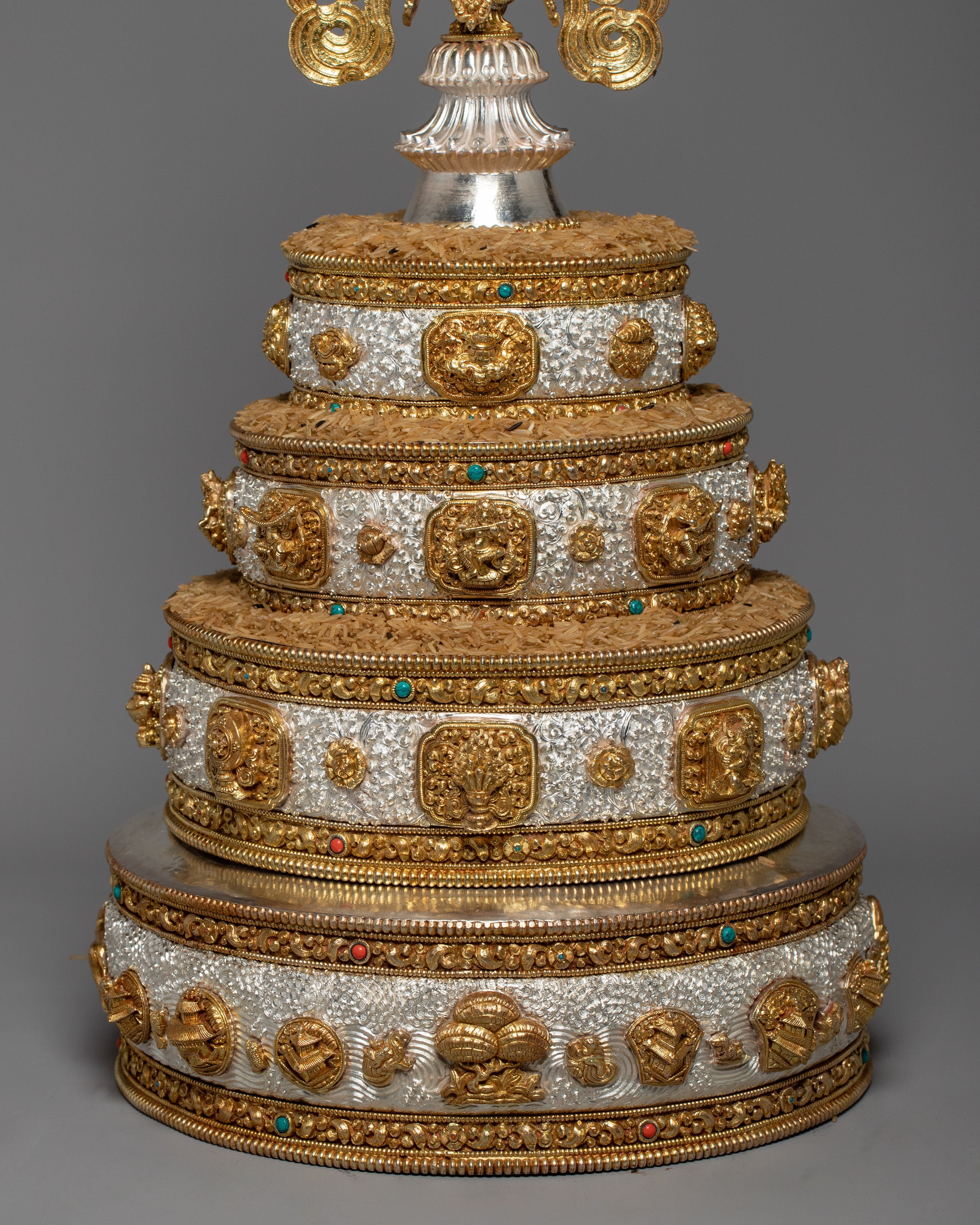 Mandala Offering Set | 24K Gold and Silver Plated Mandala