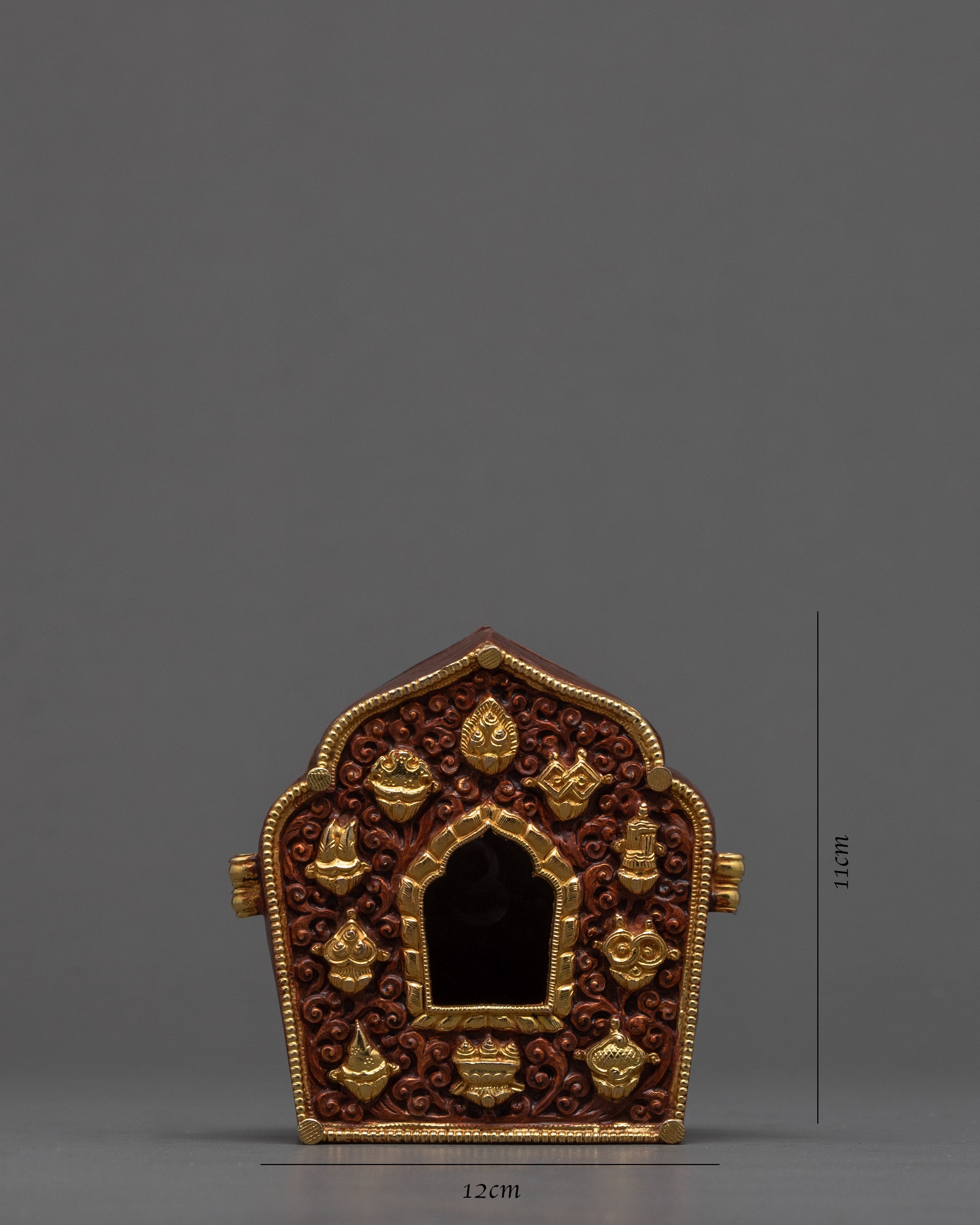Ghau Box | Tibetan Handcarved Prayer Box | Mini Buddhist Souvenir