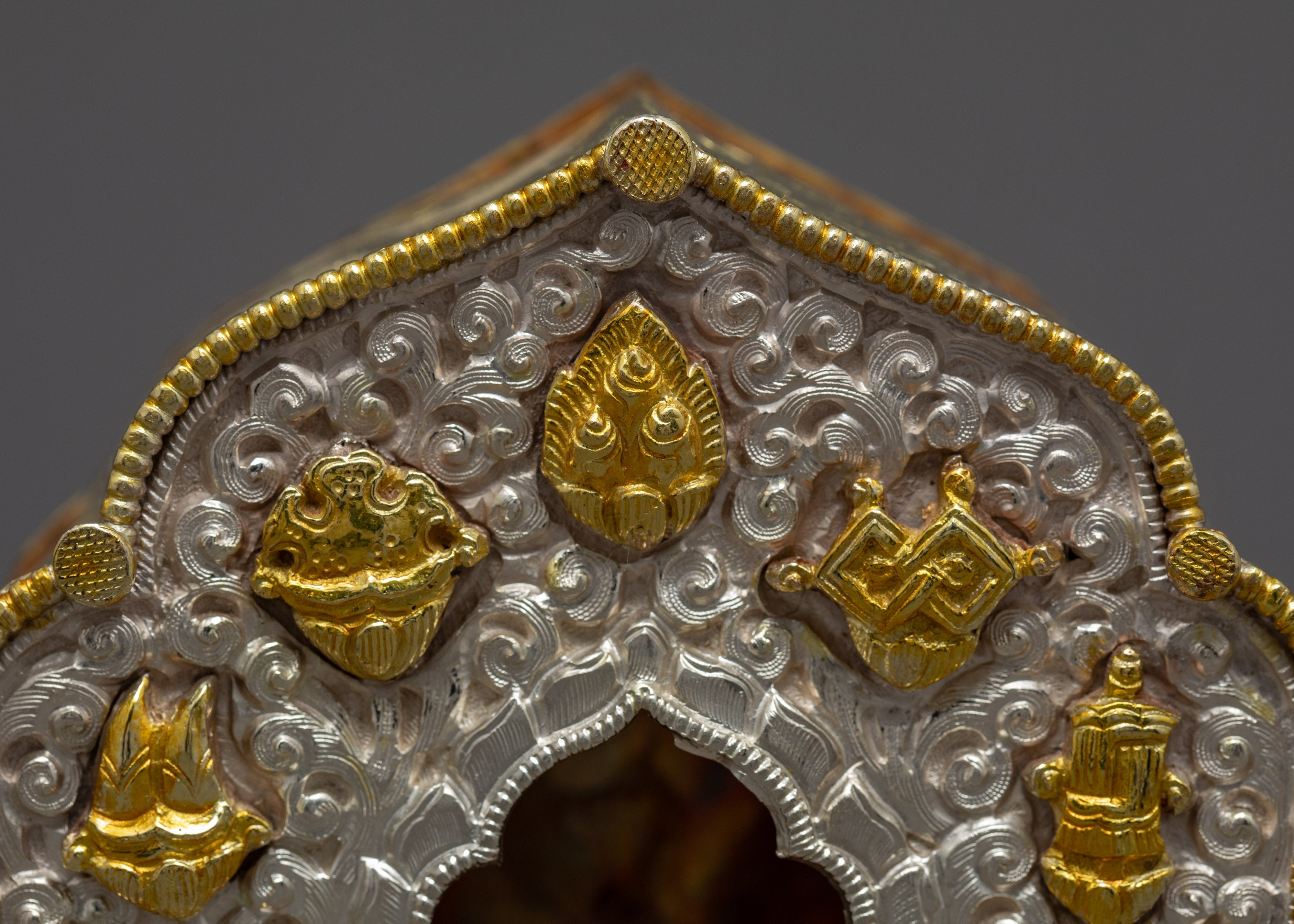 Antique Tibetan Ghau Box | Buddhist Altar Box | Vintage Decor