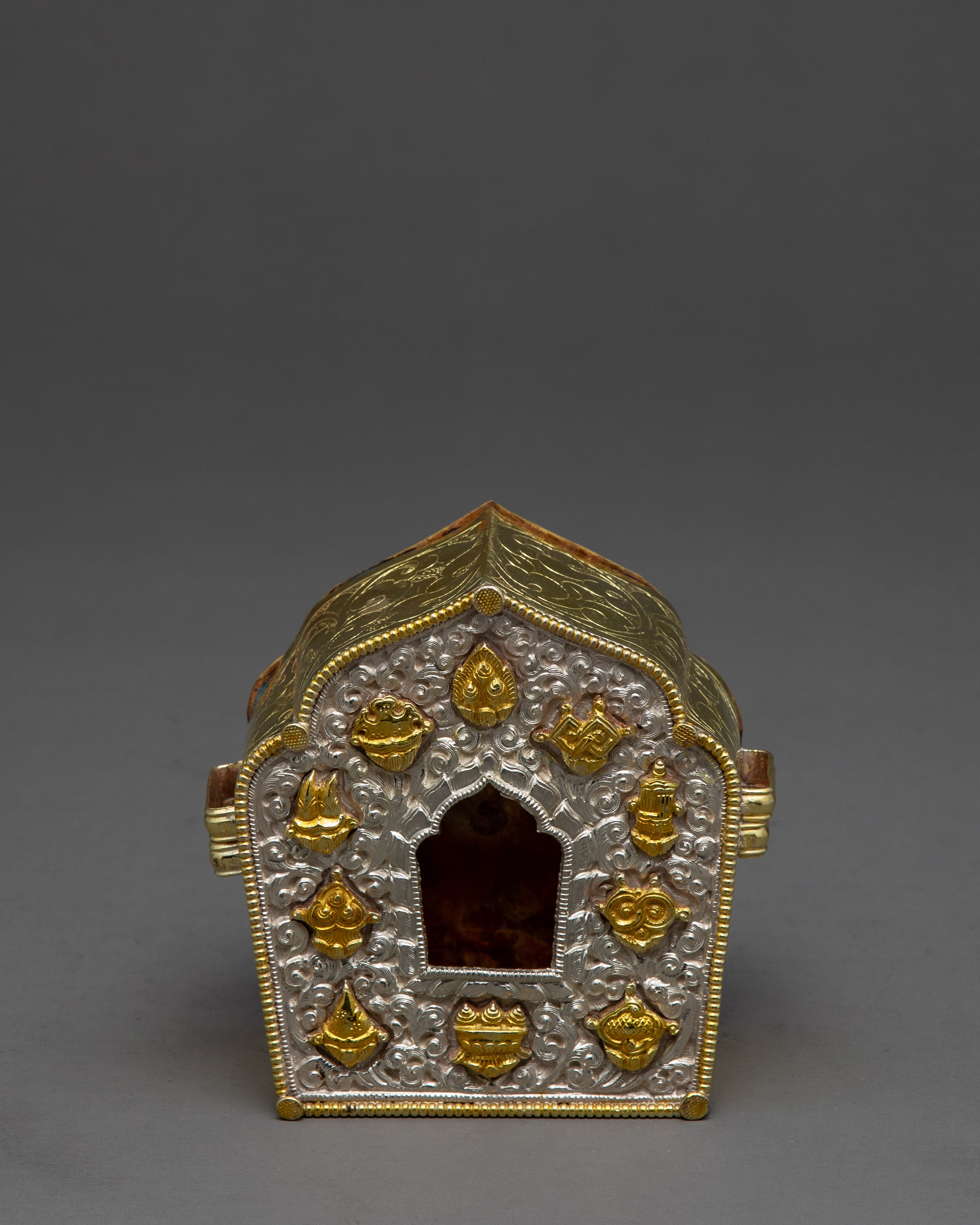 Antique Tibetan Ghau Box | Buddhist Altar Box | Vintage Decor