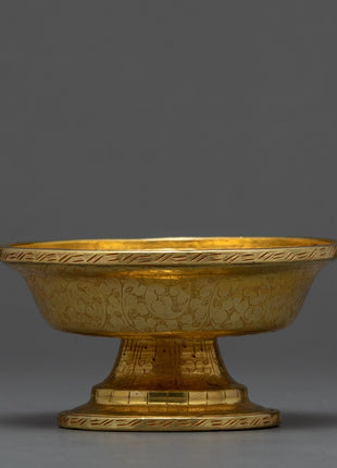 The Golden Drink Offering | Ancient Serkyem Set | Buddhist ritual Kit