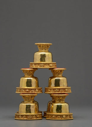Water Offering Bowls | Handcrafted Ritual Items | Tibetan Altar Offerings