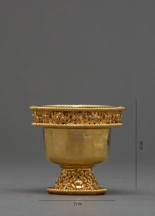 Water Offering Bowls | Handcrafted Ritual Items | Tibetan Altar Offerings
