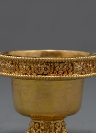 Water Offering Bowls | Handcrafted Ritual Items | Tibetan Altar Offerings