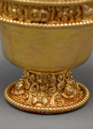 Water Offering Bowls | Handcrafted Ritual Items | Tibetan Altar Offerings