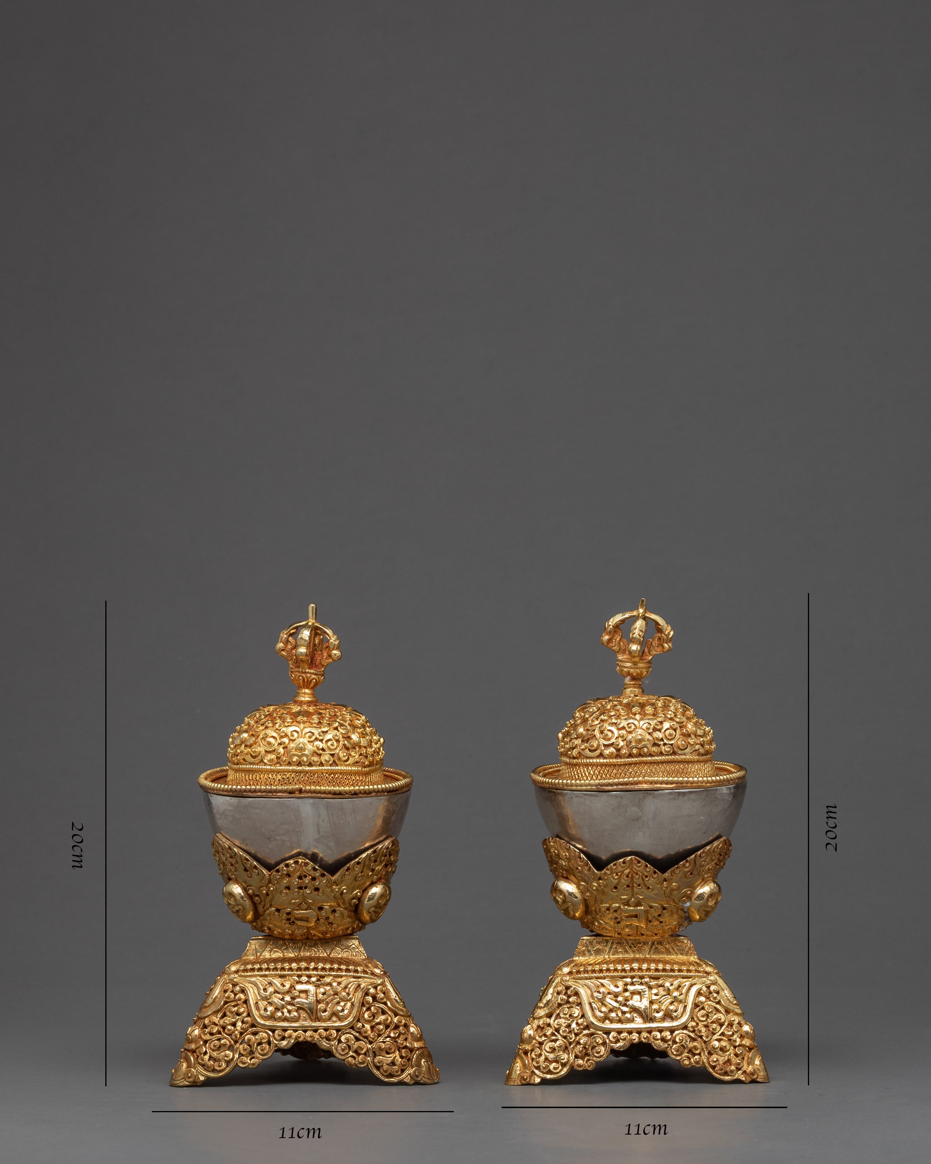 Tantric Offering Skull Cup | Zen Decorative Object | Kapala Set