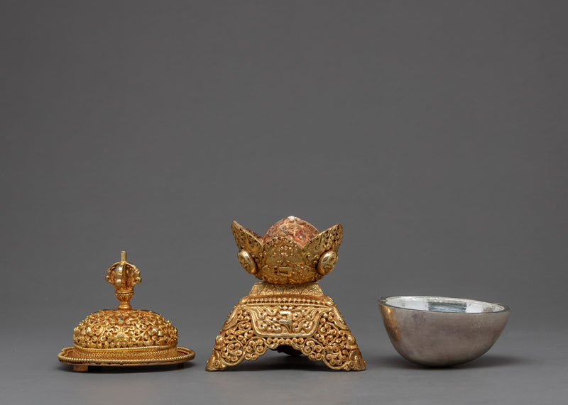 Tantric Offering Skull Cup | Zen Decorative Object | Kapala Set