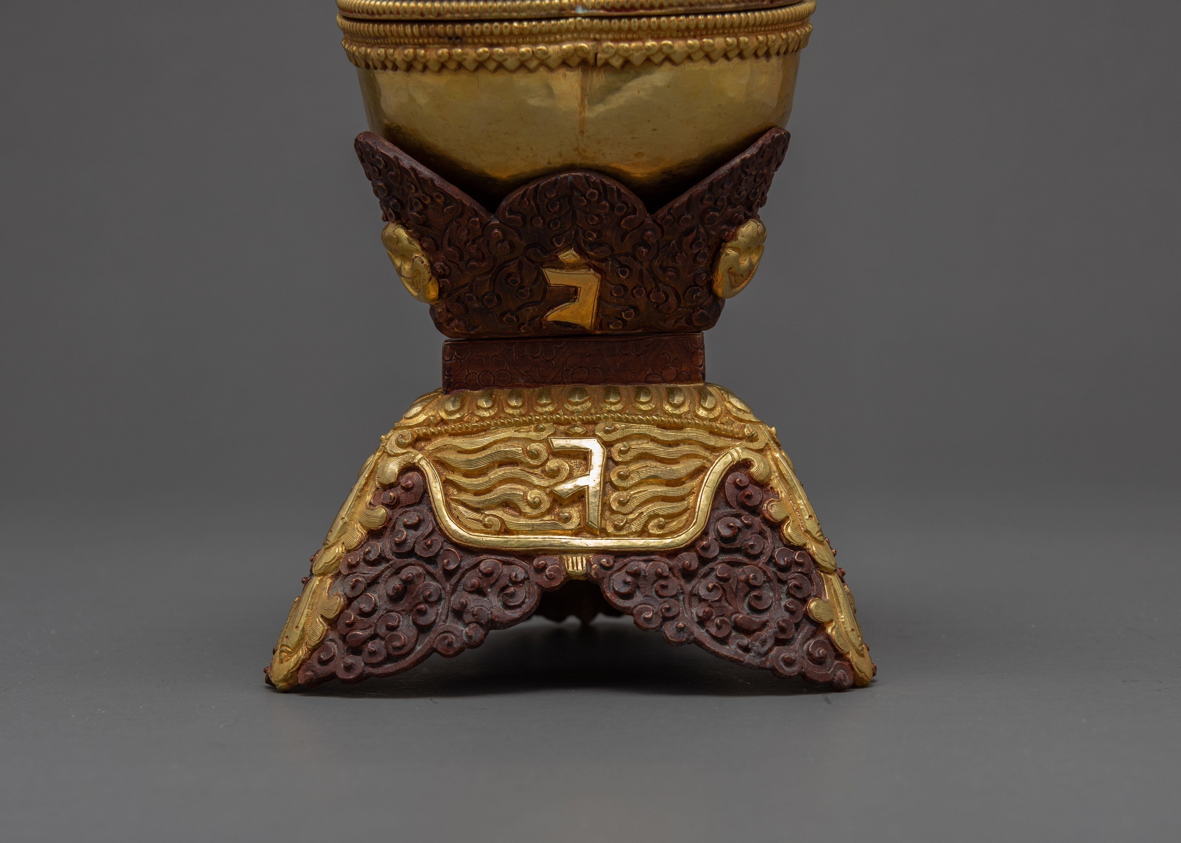 Buddhist Kapala Set | Esoteric Ritual Objects | Skull Cup