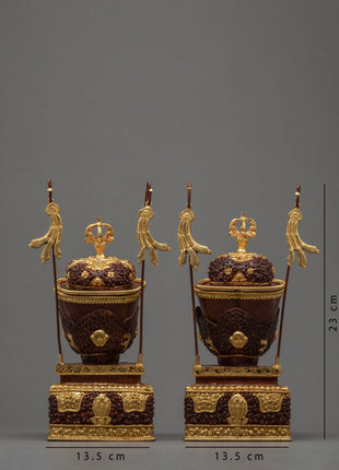 Buddhist Kapala Set | Skull Cup | Ritual Items from Nepal