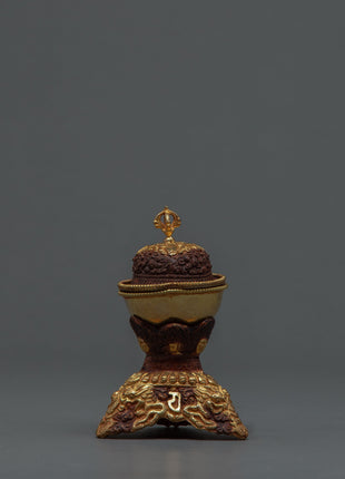 Kapala Skull Set | Tantric Altar Offerings | Tibetan Kapala Cup