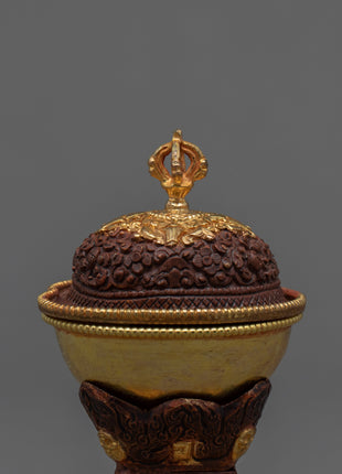 Kapala Skull Set | Tantric Altar Offerings | Tibetan Kapala Cup