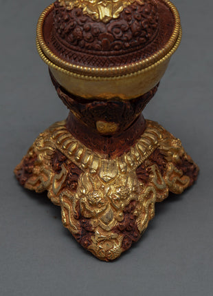 Kapala Skull Set | Tantric Altar Offerings | Tibetan Kapala Cup